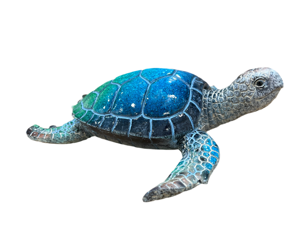 Turtle Blue Fire Marble Turtle – Blue Flame Creations