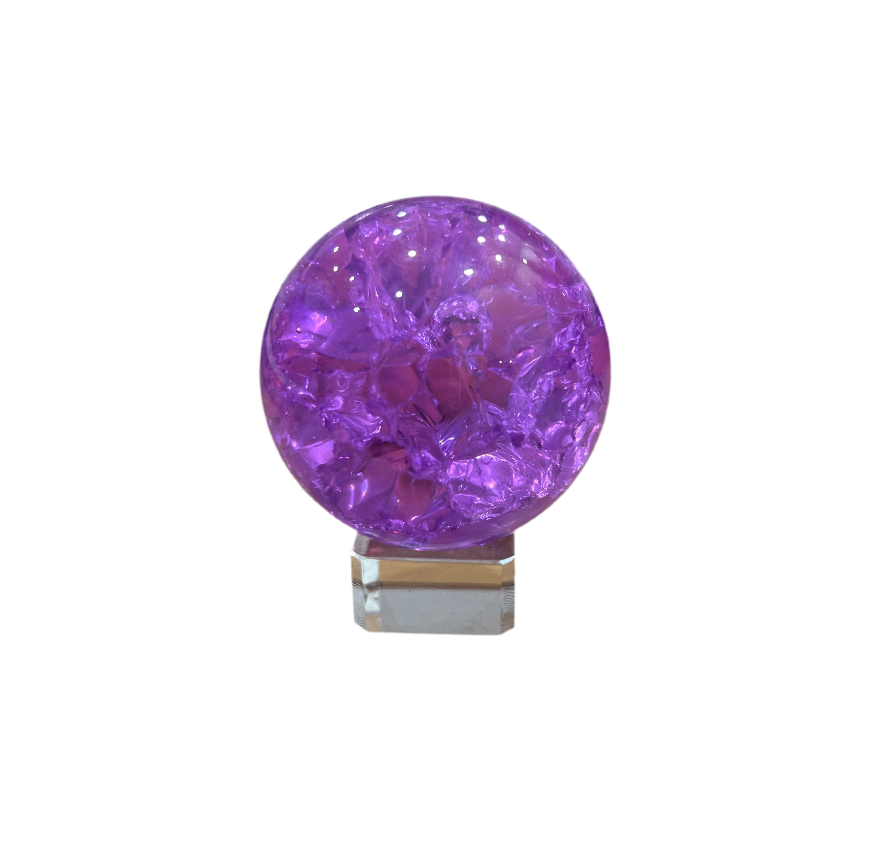 Purple Crackle Quartz Sphere