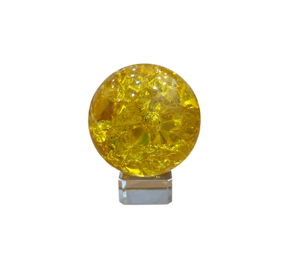 Purple Crackle Quartz Sphere