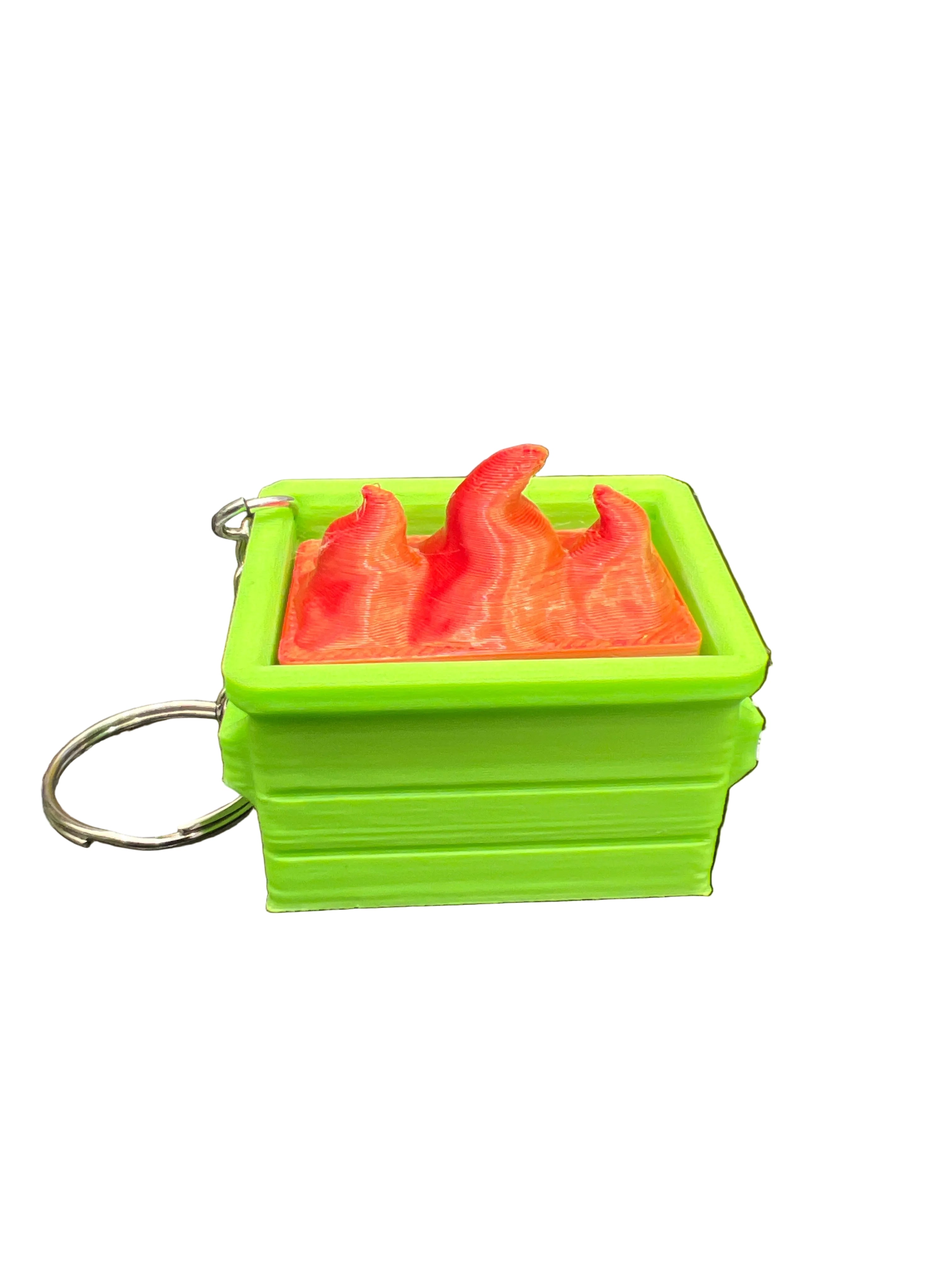 Dumpster Fire Clicker Keychains