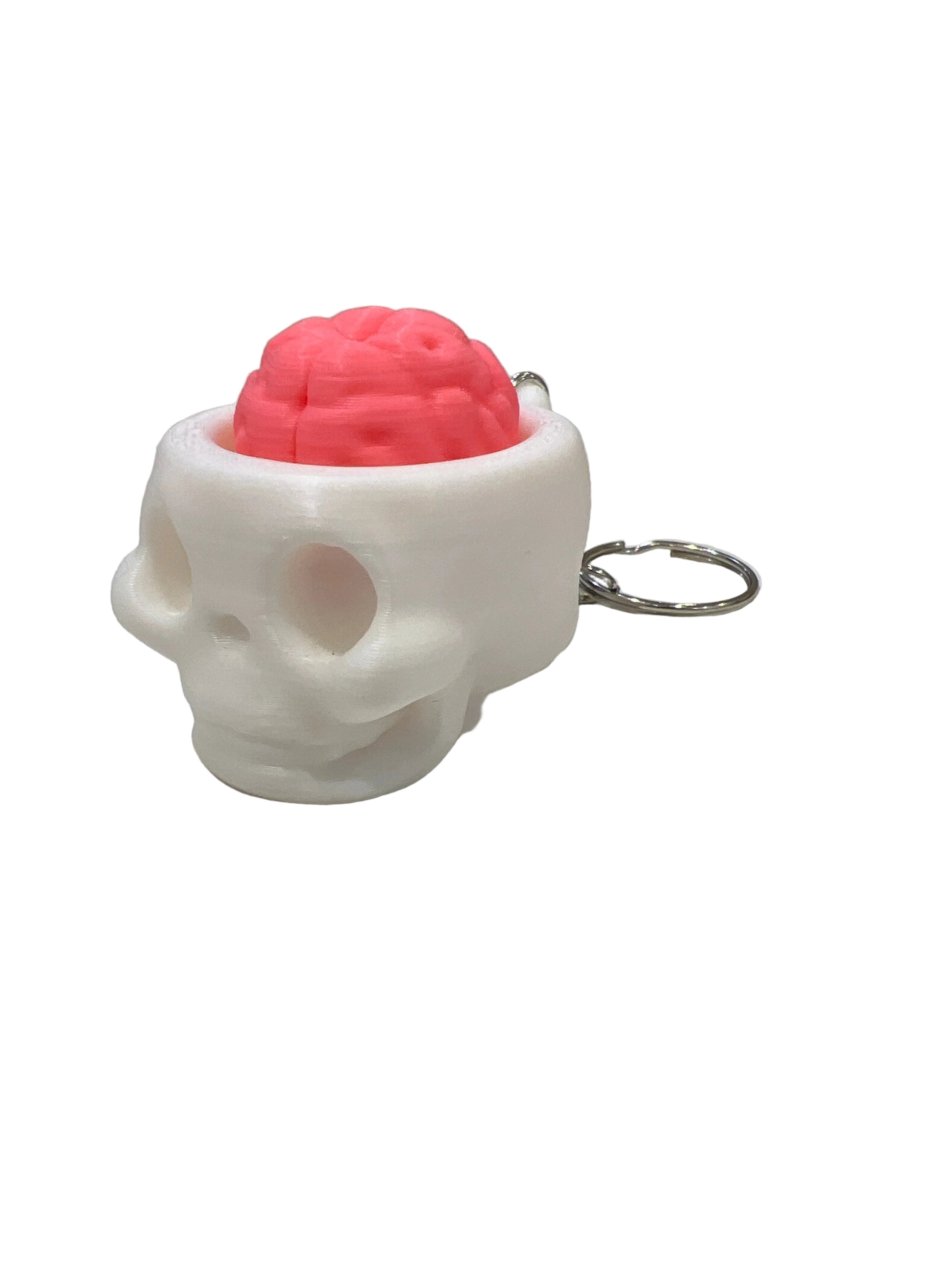 Skull & Brain Clicker Keychains
