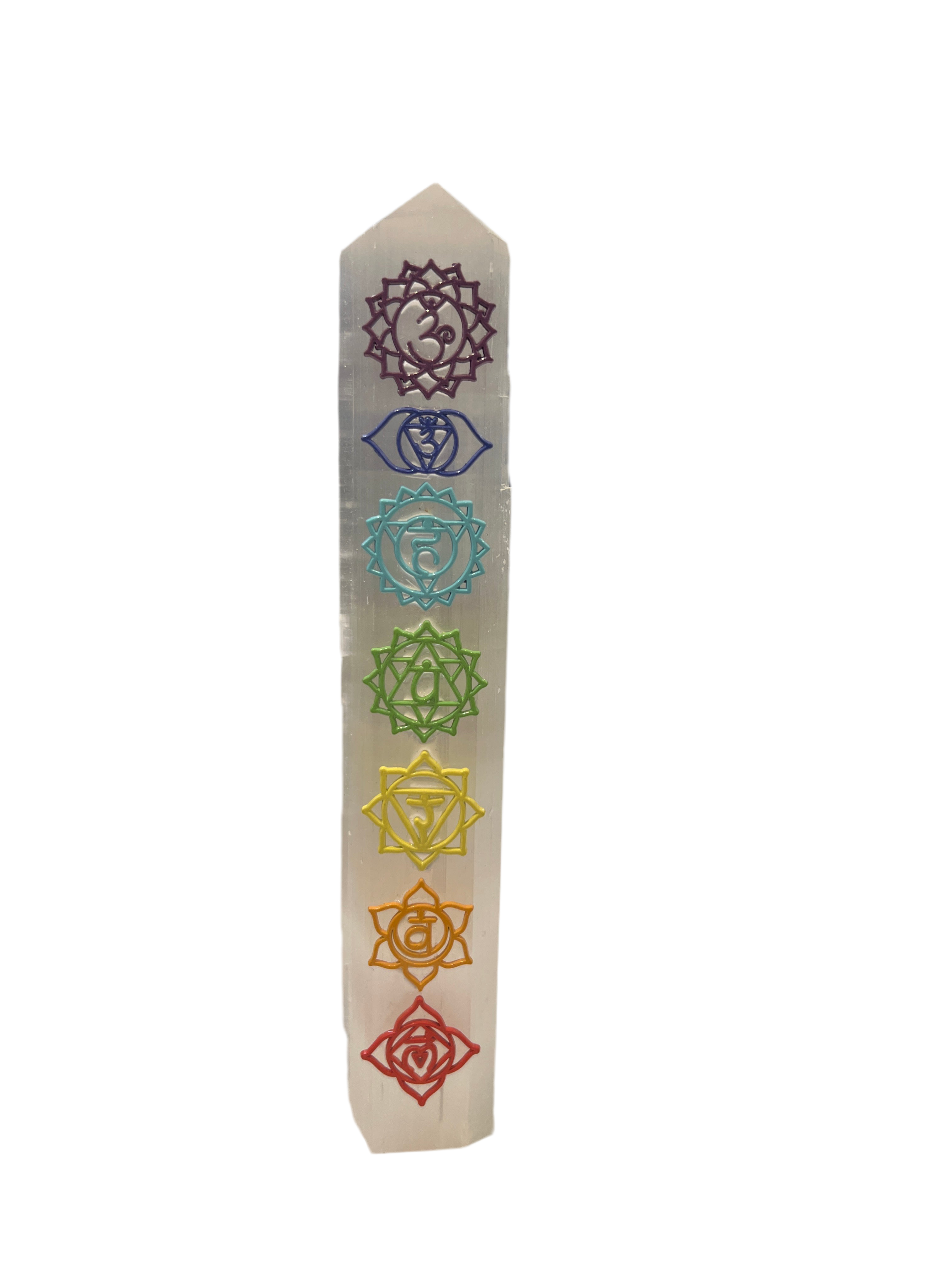 Selenite Chakra Tower