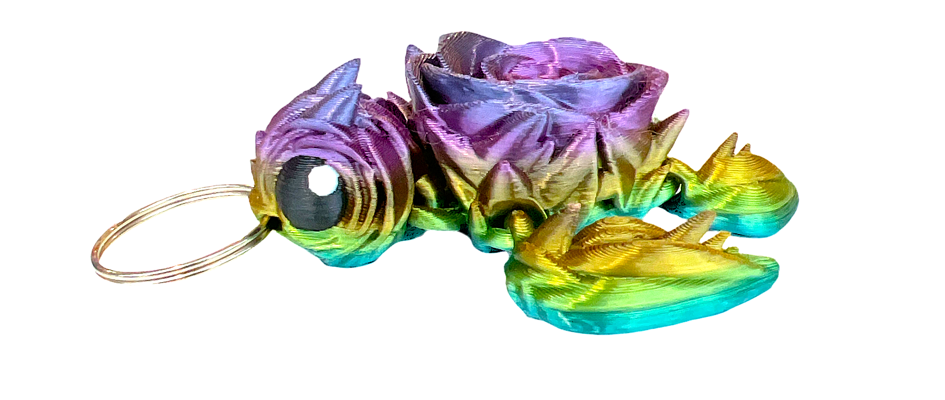 Rose Turtle Keychain