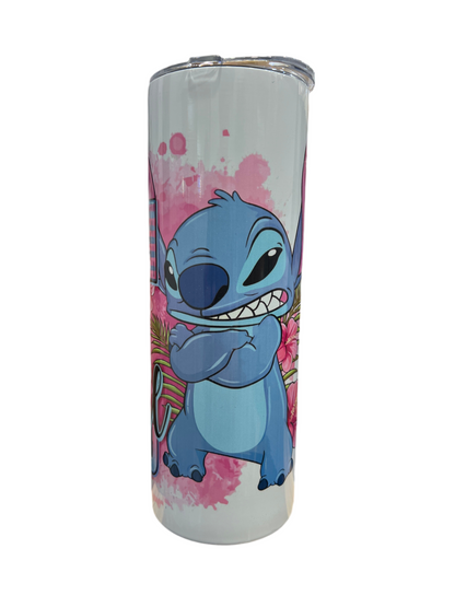 "Blue Monster - Touch me and I will Bite You" Skinny Tumbler