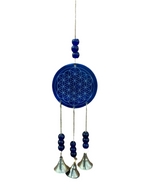 Patterned Round Disc Brass Bell Wind Chimes