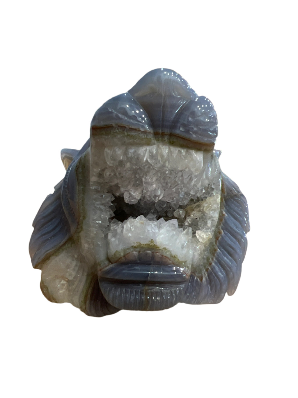 Druzy Agate Tiger Head