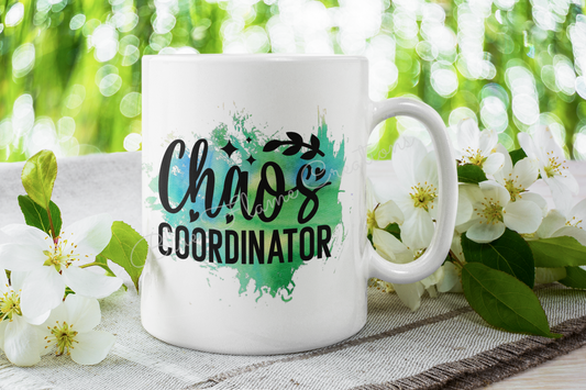 "Chaos Coordinator" Mug (Green/Blue)