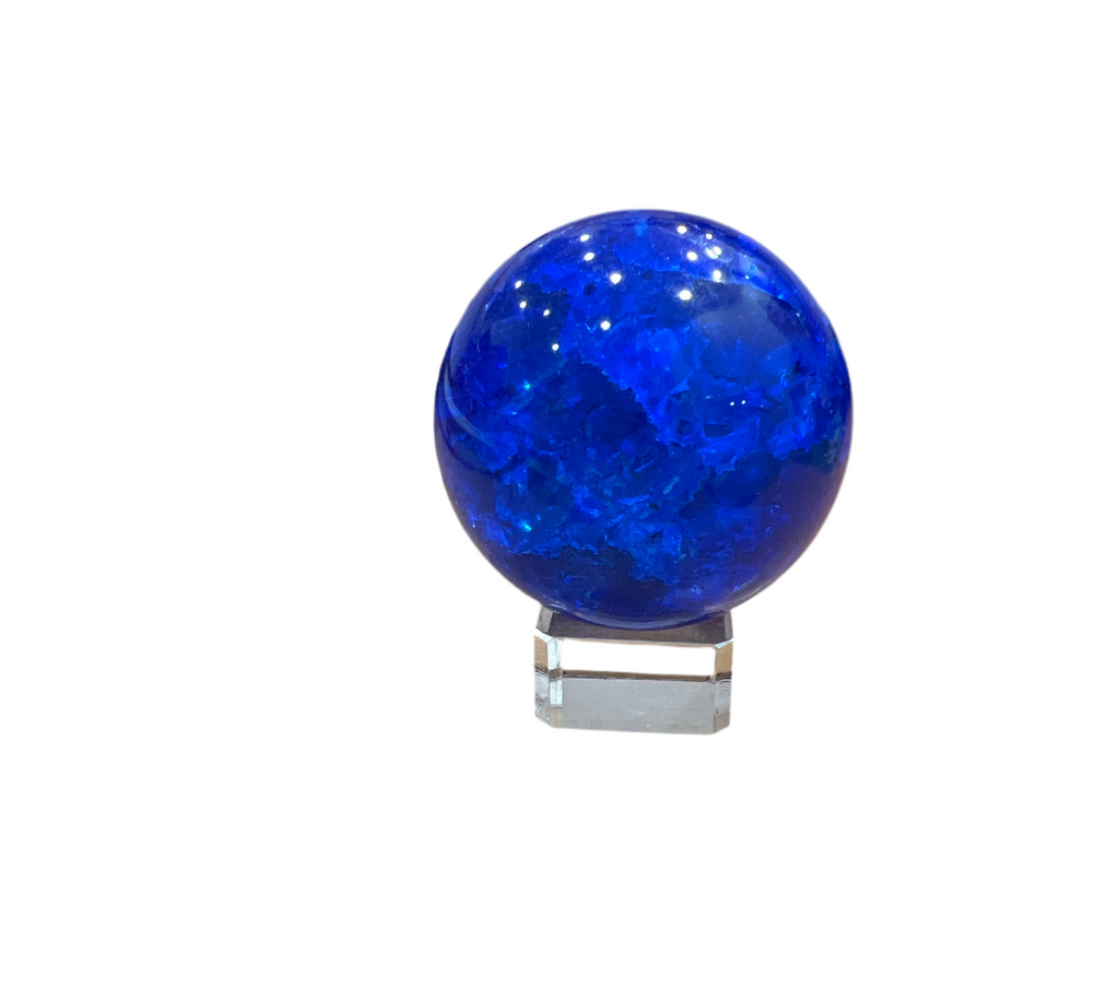 Purple Crackle Quartz Sphere