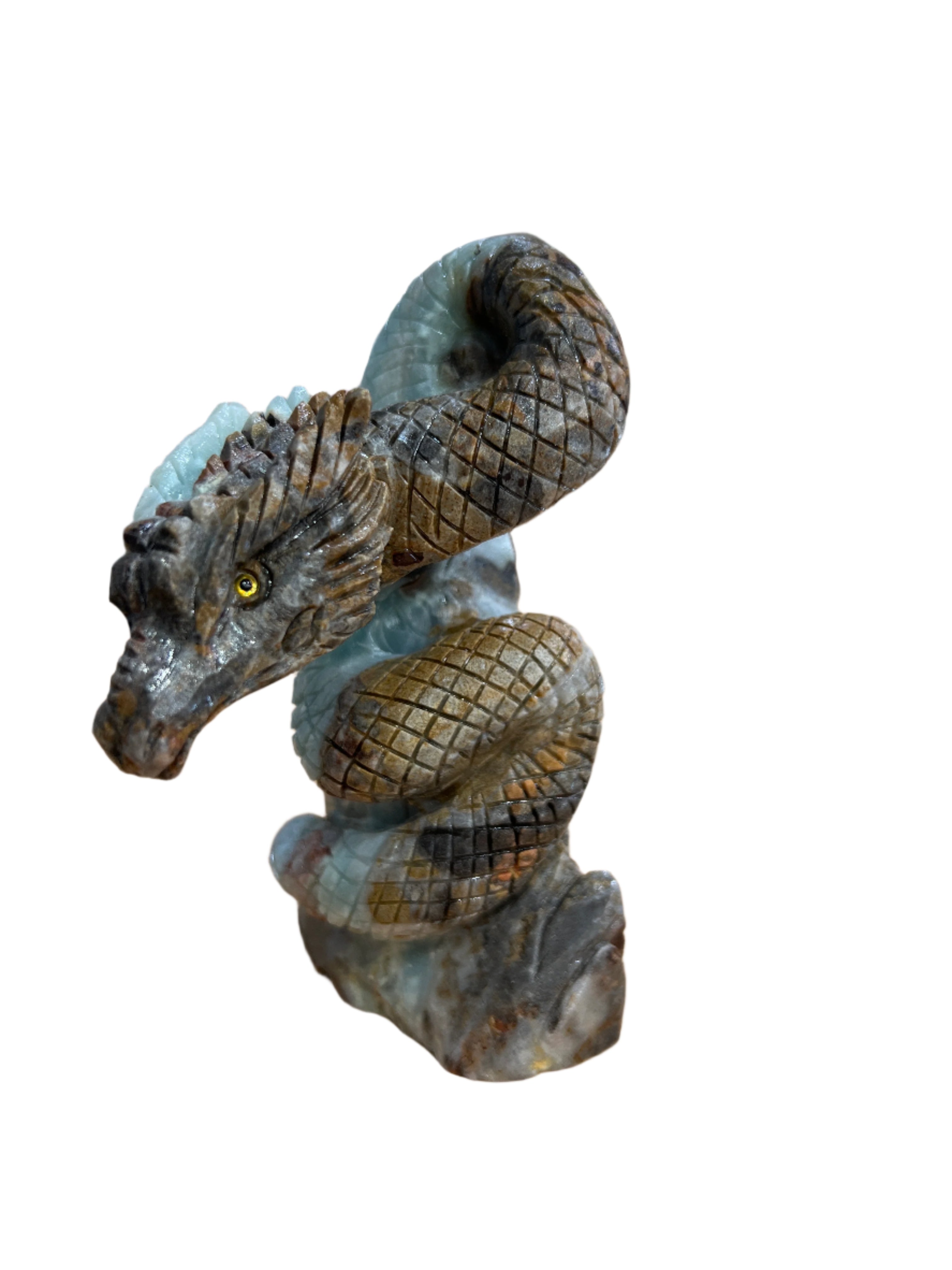 Caribbean Calcite Dragon Carving