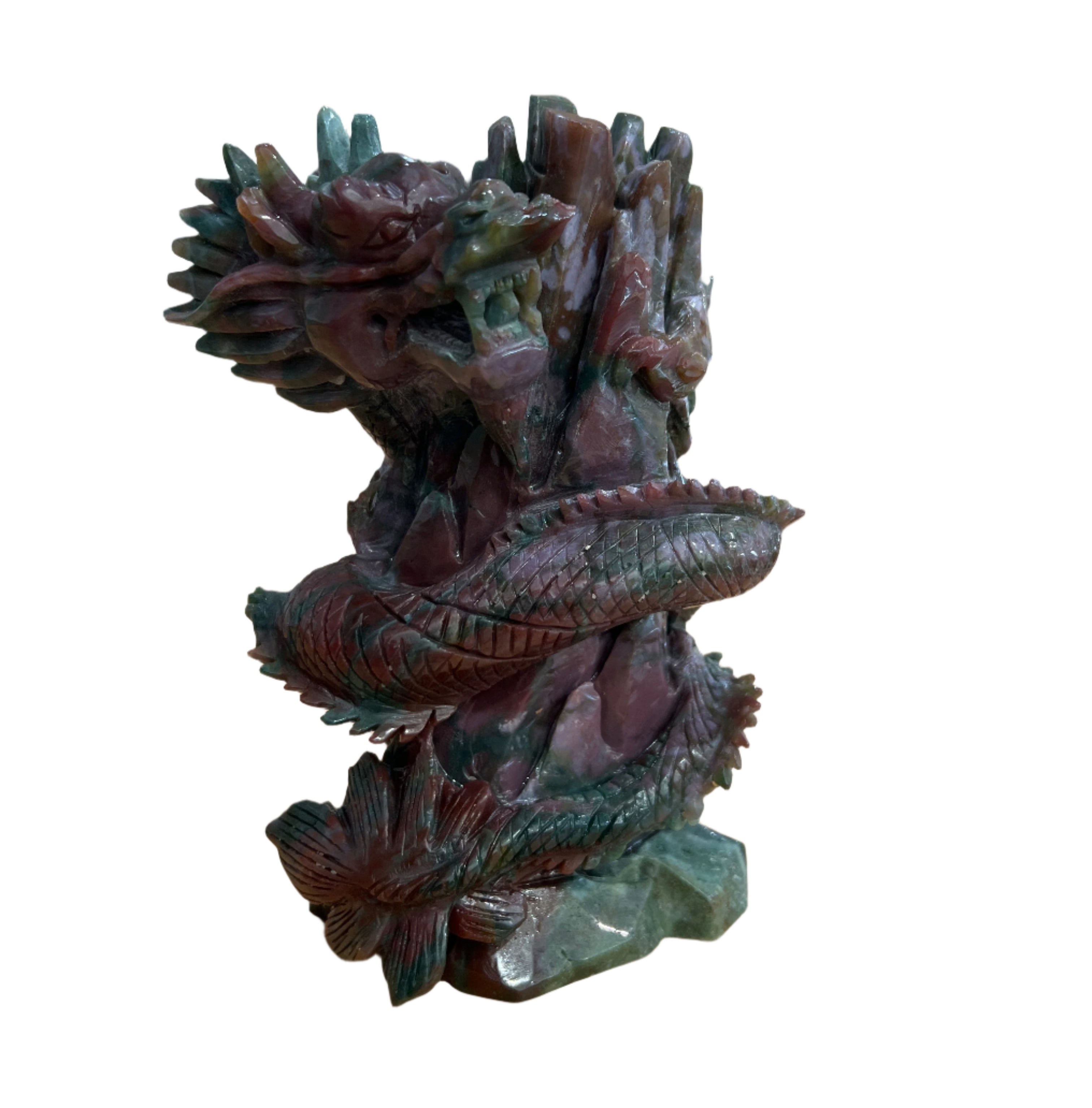 Ocean Jasper Dragon with Tree