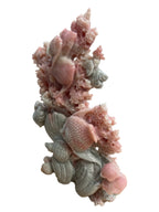 Pink Opal Fish with Coral Carving