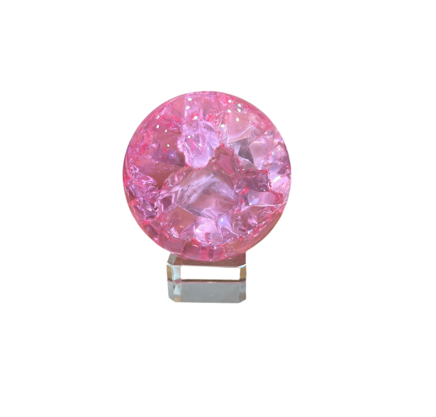 Purple Crackle Quartz Sphere