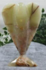 Green Onyx Angel Carving