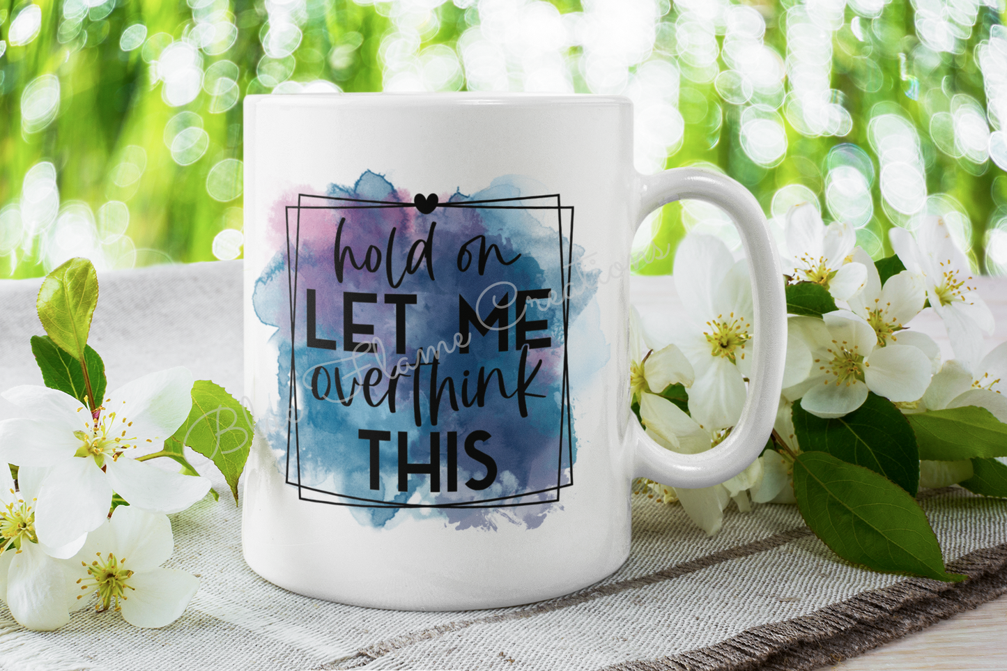 "Hold On Let Me Overthink This" Mug (Purple/Blue)