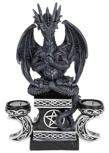 Dragon on Pentagram with T - Lights
