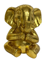 Sitting Gold Ganesh Elephant