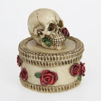 Skull on Box with Roses