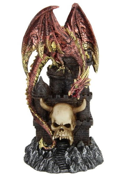 Dragon on Light Up Skull Tower