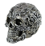 Antique Silver Skull - Medium