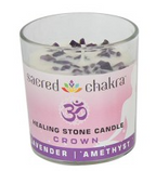 Sacred Chakra Fragrant Candles with Gemstones
