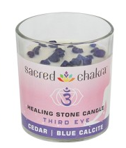 Sacred Chakra Fragrant Candles with Gemstones