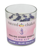 Sacred Chakra Fragrant Candles with Gemstones