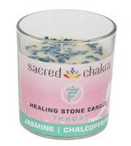 Sacred Chakra Fragrant Candles with Gemstones