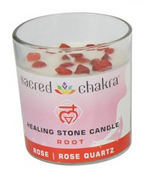Sacred Chakra Fragrant Candles with Gemstones
