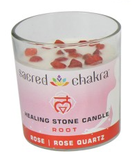 Sacred Chakra Fragrant Candles with Gemstones