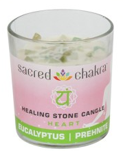 Sacred Chakra Fragrant Candles with Gemstones