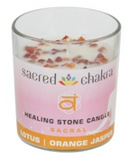 Sacred Chakra Fragrant Candles with Gemstones