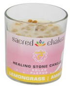Sacred Chakra Fragrant Candles with Gemstones
