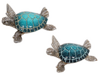 Blue Turtle with Silver Body