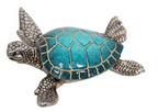 Blue Turtle with Silver Body