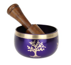 Tree of Life Brass Purple Tibetan Singing Bowl