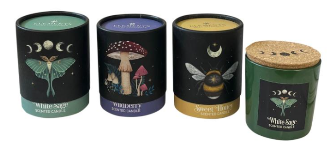 Candle with Moth Moon Phase
