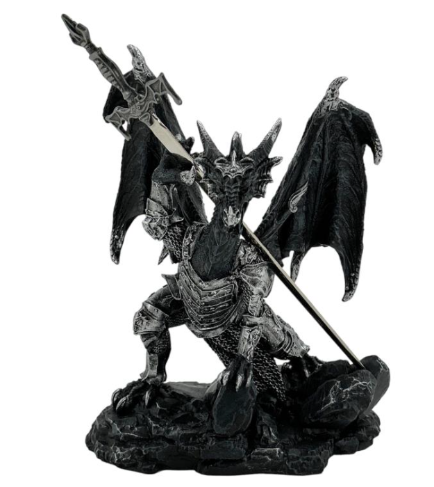 Dragon Knight with Battle Armour Holding Sword
