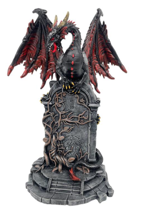 Black/Red Dragon on Tomb