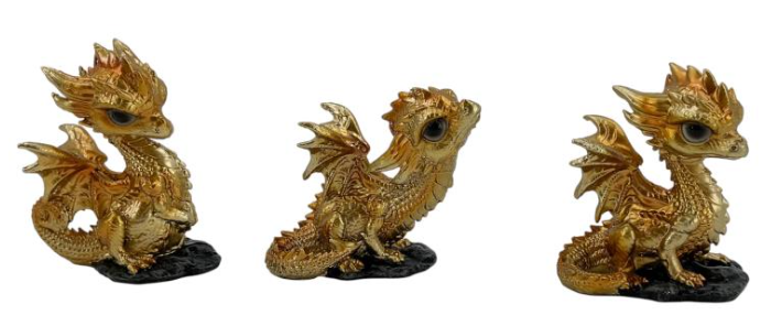Gold Baby Dragons on Base