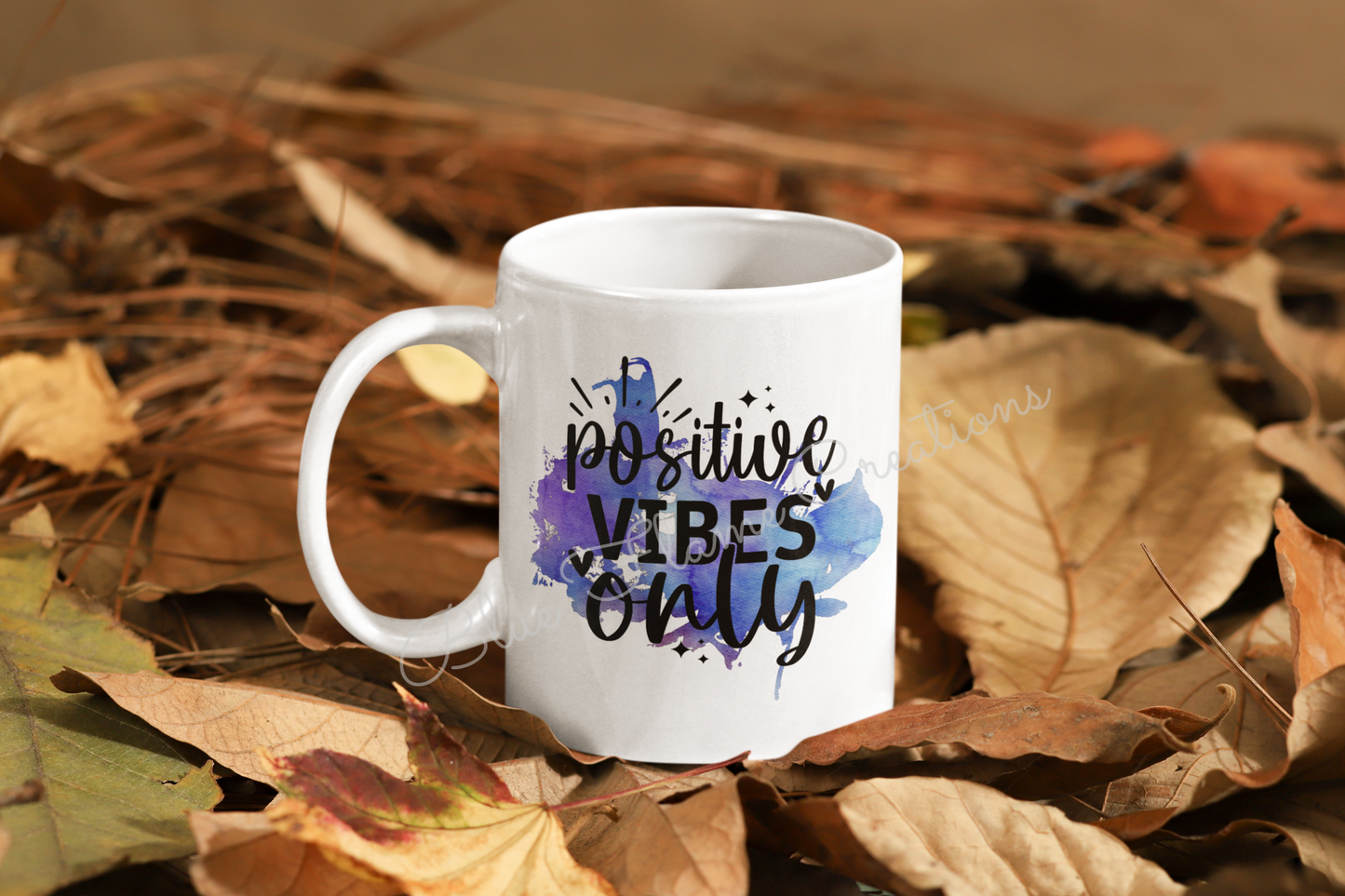 "Positive Vibes Only" Mug (Purple/Blue)