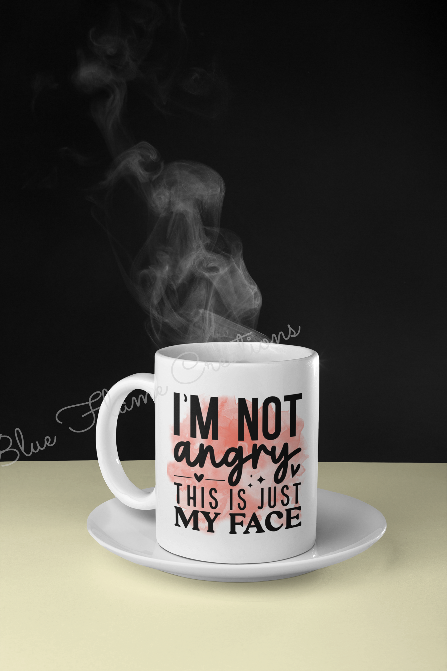 "I'm Not Angry - This Is Just My Face" Mug (Orange)