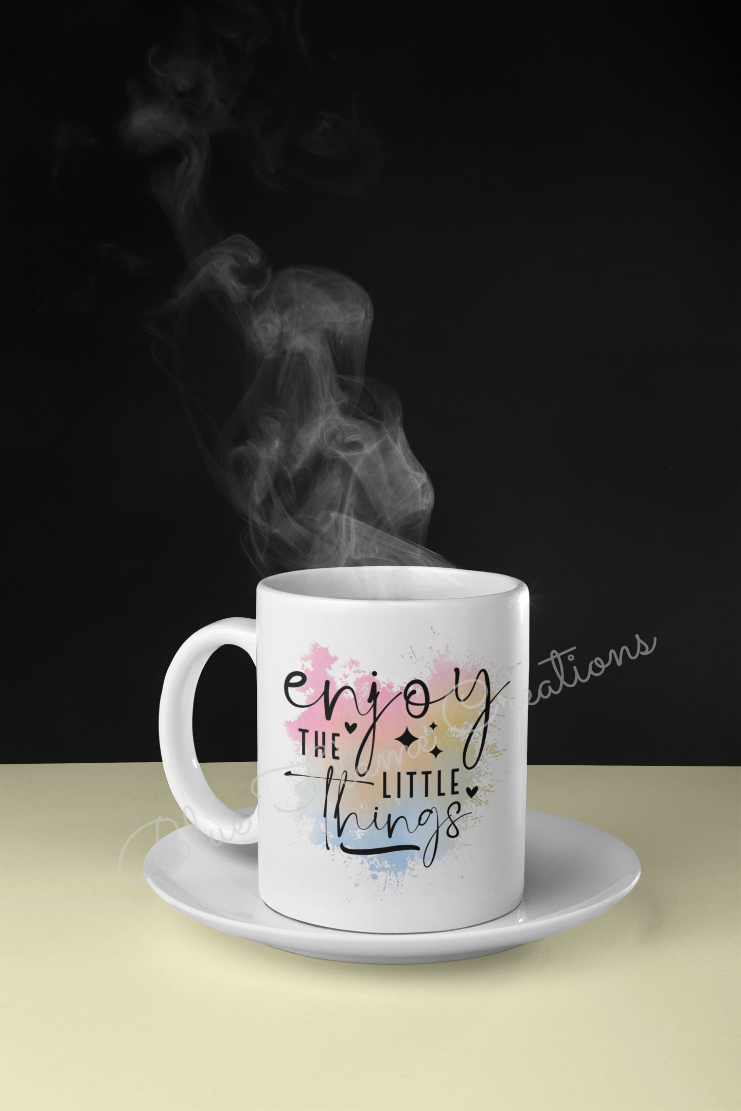 "Enjoy The Little Things" Mug (Light Rainbow)