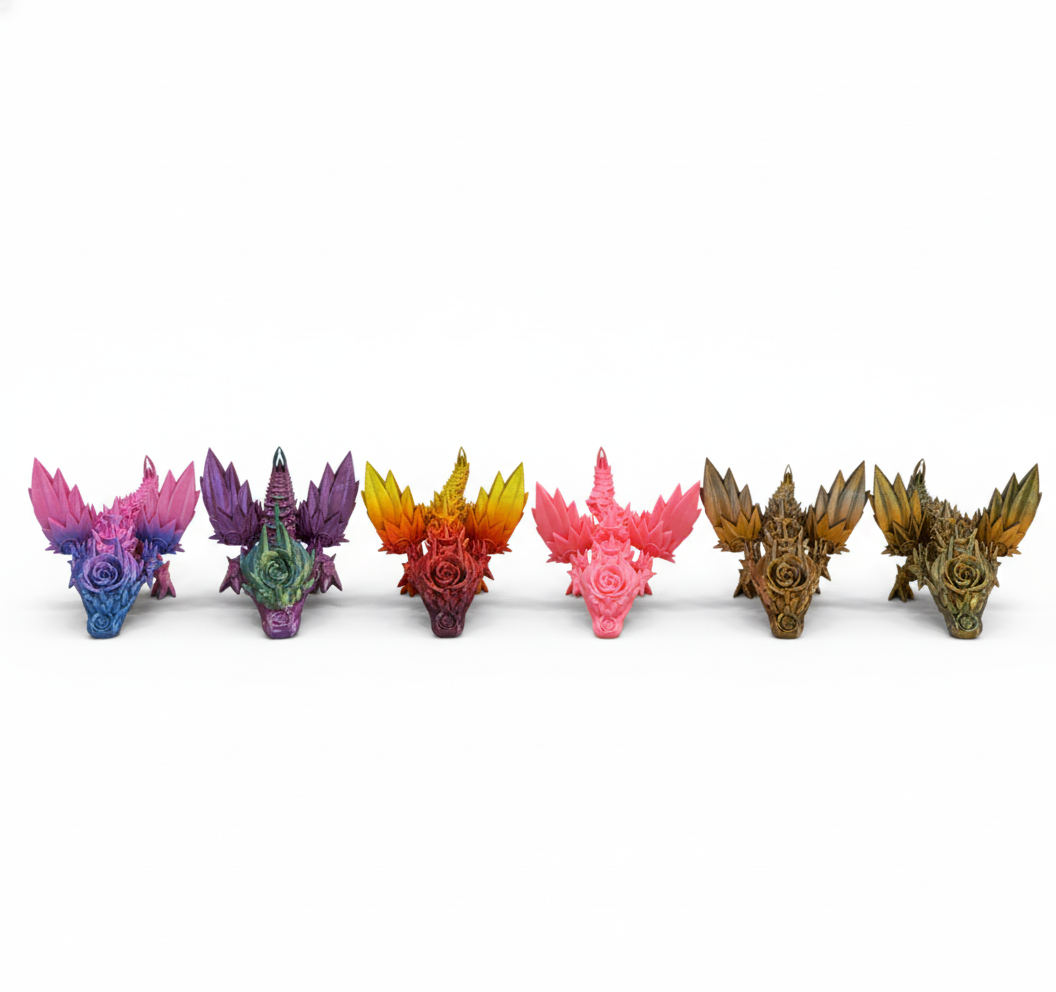 Baby Rose Winged Dragons