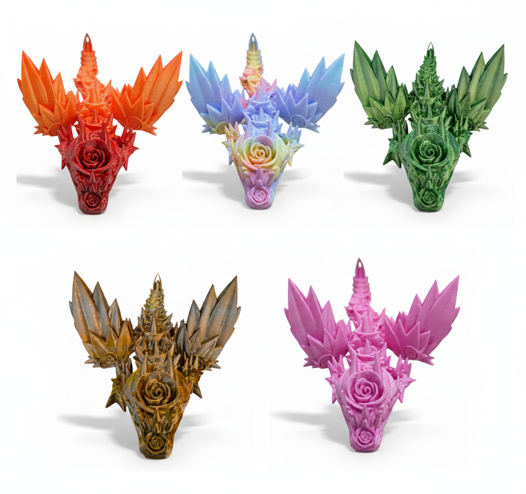 Baby Rose Winged Dragons