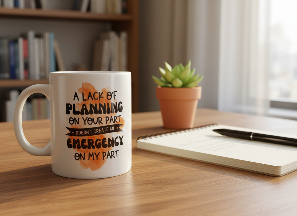 "A Lack of Planning" Mug