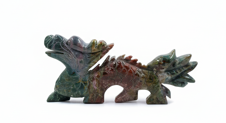 Ocean Jasper Dragon Carving