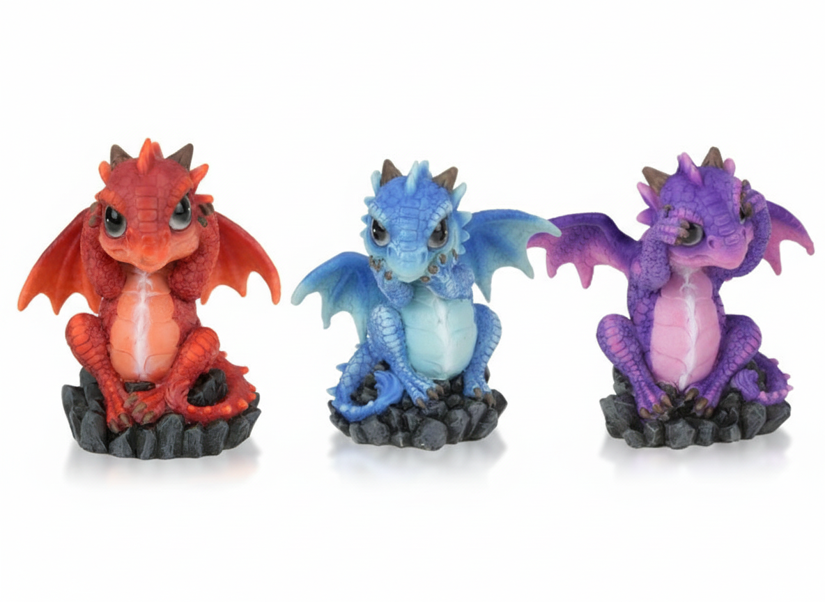 Wise Dragon on Black Gem