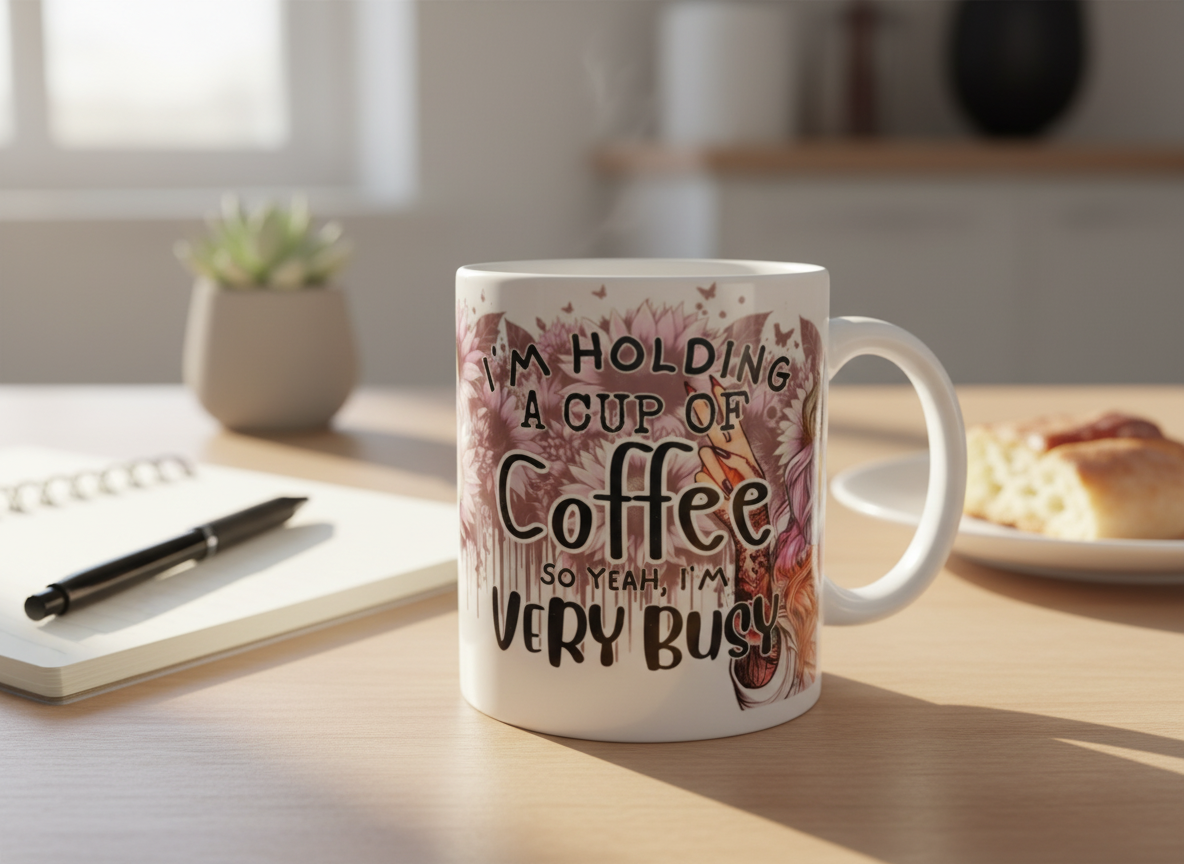 "I'm Holding a Cup of Coffee" Mug