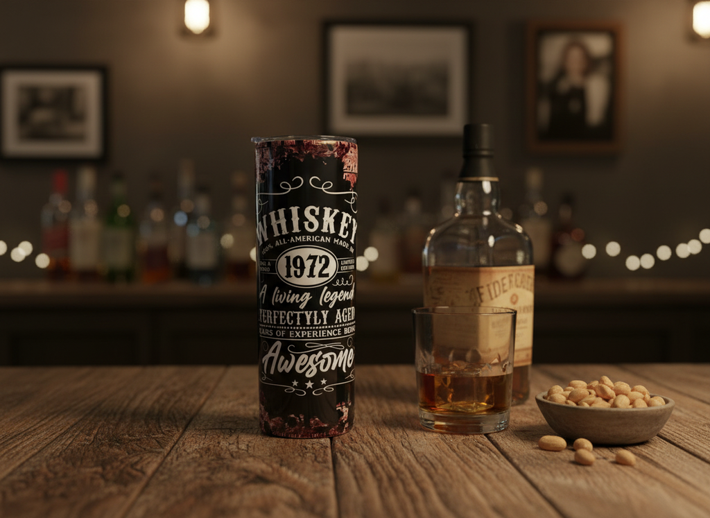 "Whiskey 1972" Skinny Tumbler