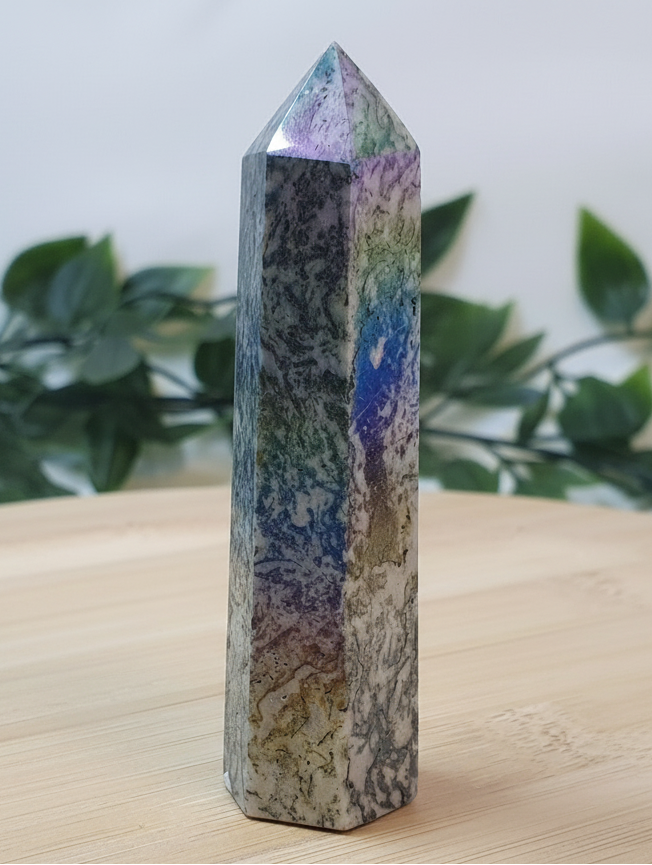 Aura Moss Agate Points